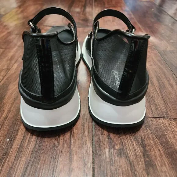 Jeffrey Campbell Sneakers Womens 8 Black White Mary Jane Kicks - Picture 3 of 7